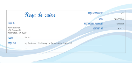Envoyez et téléchargez des reçus de vente