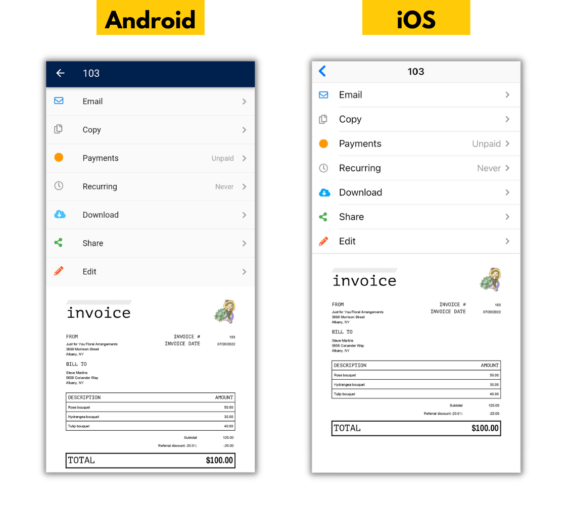 How to Offer a Discount on an Invoice with Invoice Home