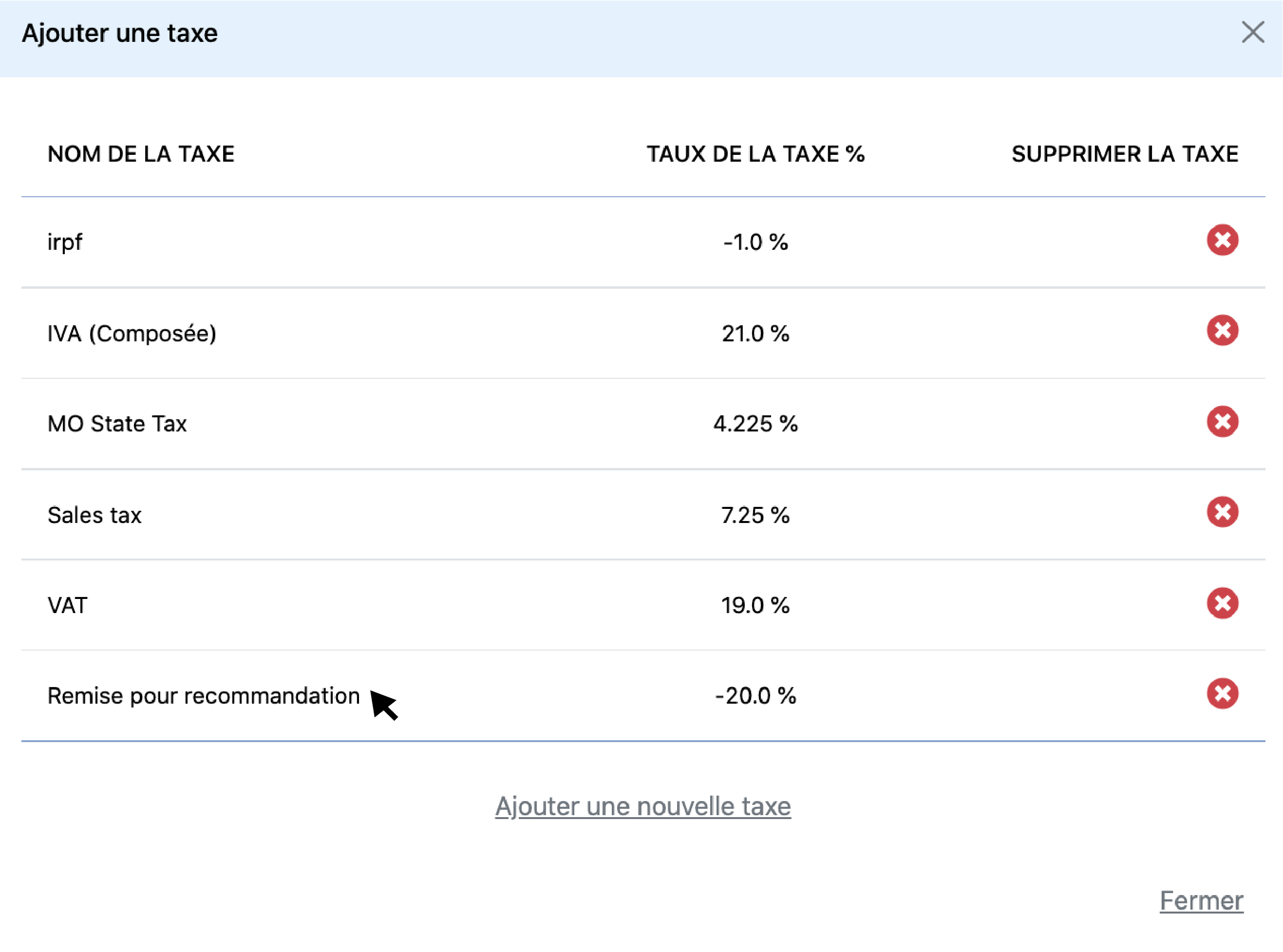 Cliquez sur la remise