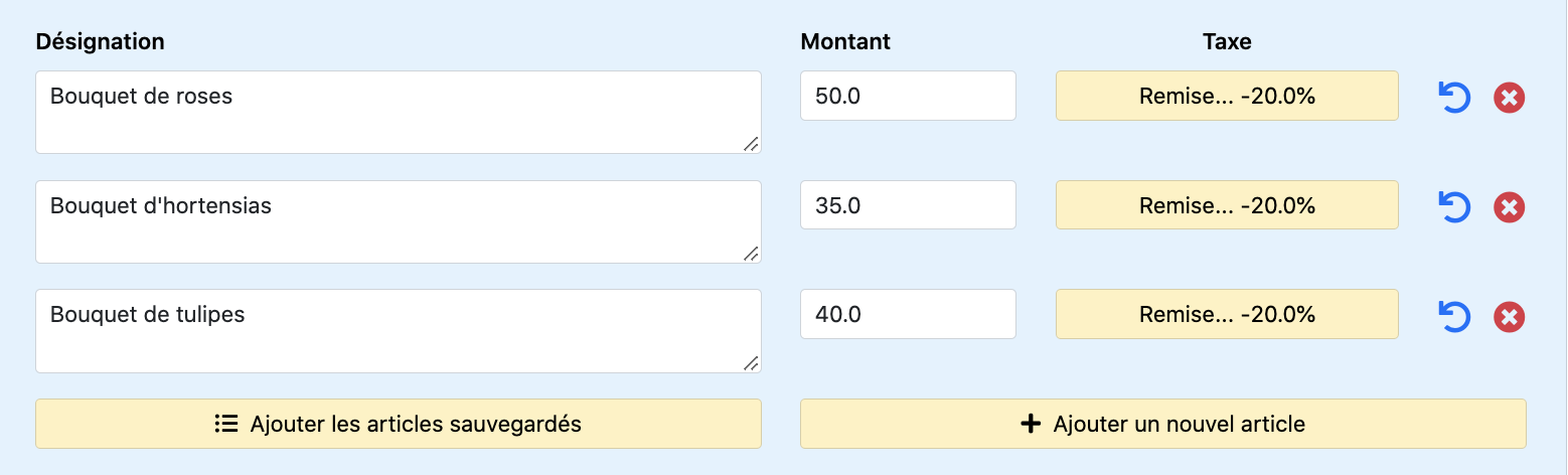 Répéter ces étapes