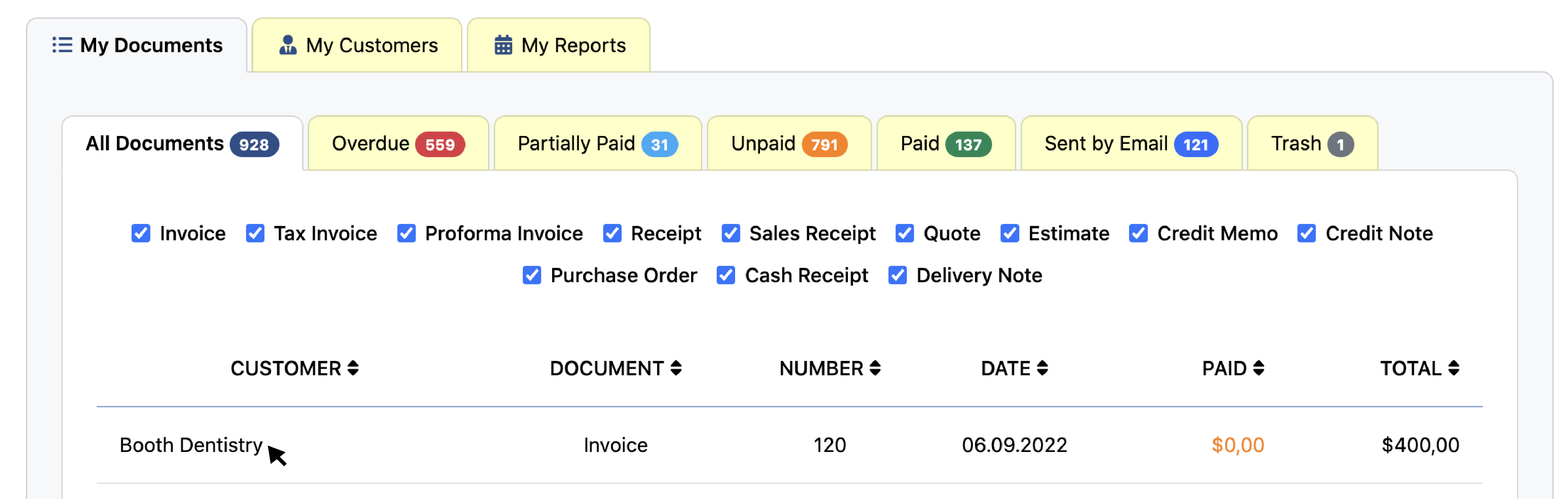 Create Invoice